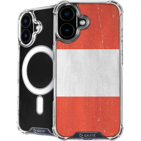 Distressed Austria Flag iPhone 16 MagSafe Case